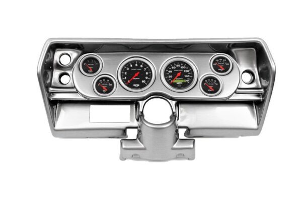 1968 Chevy II / Nova Brushed Aluminum Dash Panel with Sport Comp Electric Gauges