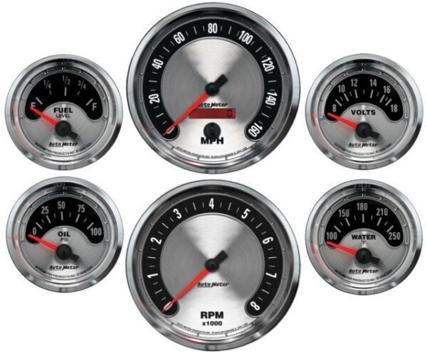 Autometer American Muscle Electric 6 Gauge Set