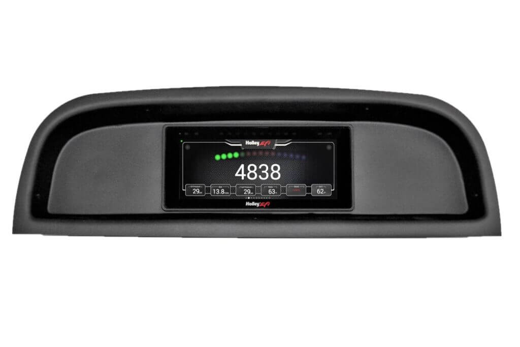 1960-63 Chevy Truck Black Dash Panel with HOLLEY 6.86" Bundle