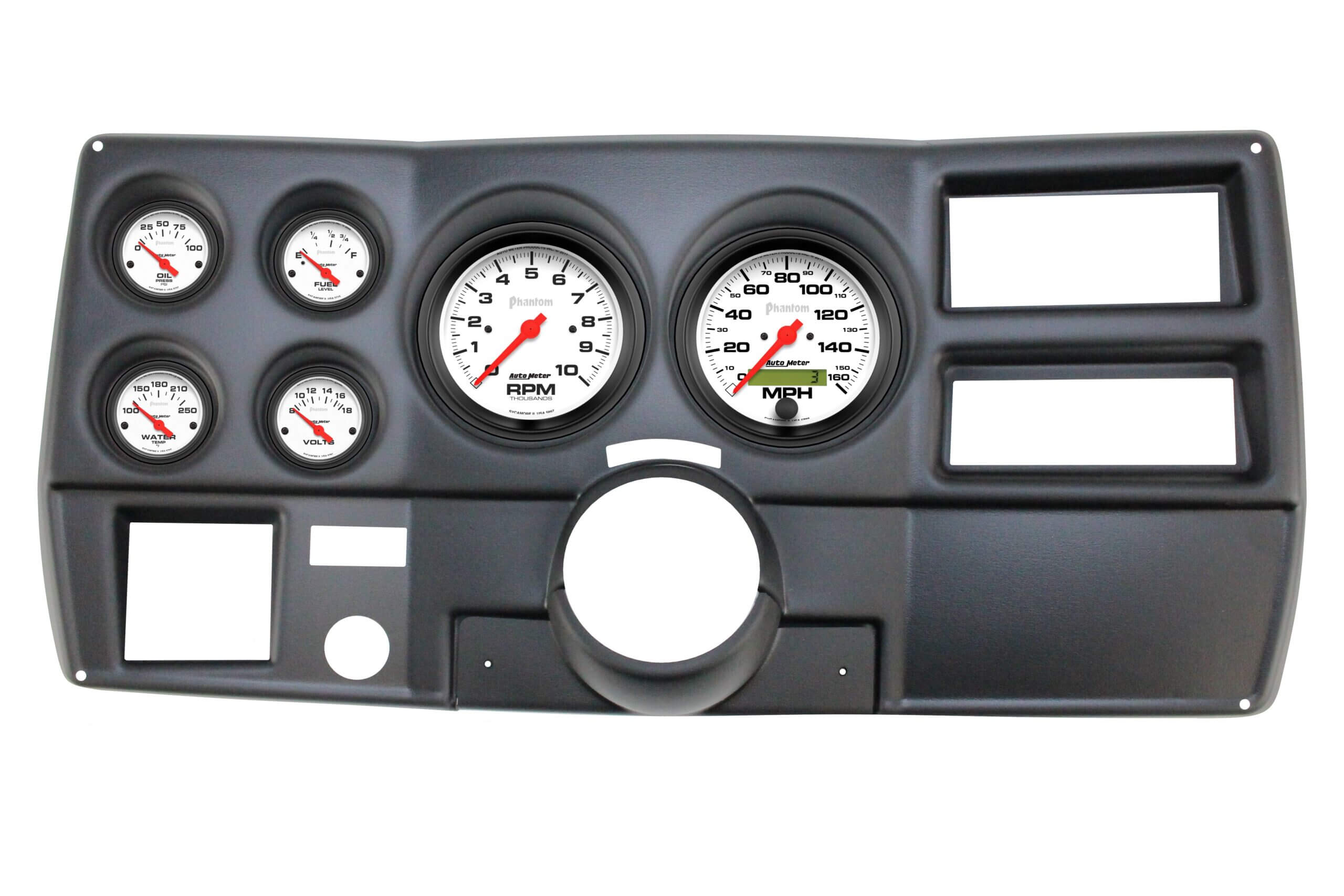 1973-83 Chevy / GMC CK Truck 5" Black Dash Panel with Phantom Electric Gauge Bundle