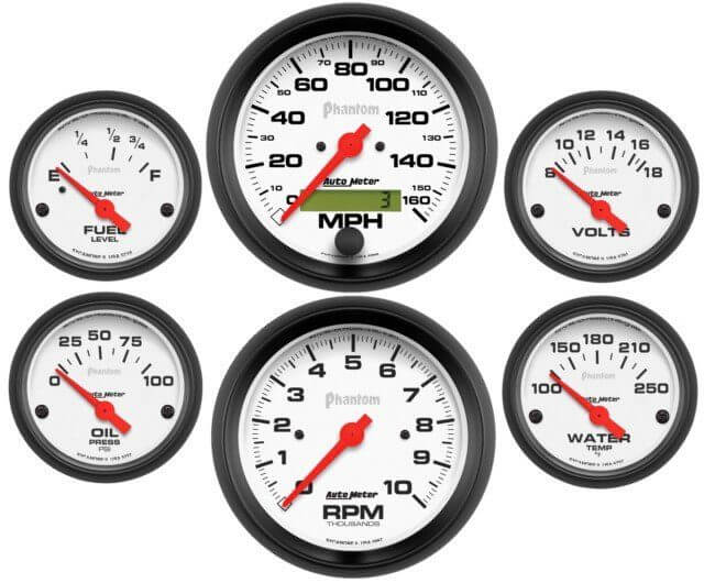 Autometer Phantom Electric 6 Gauge Set