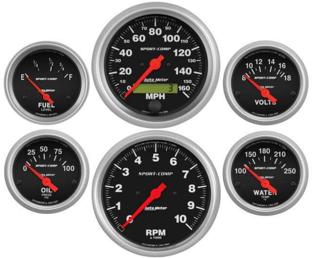 Autometer Sport Comp Electric 6 Gauge Set