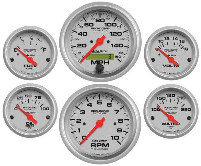 Autometer Ultra-Lite Electric 6 Gauge Set